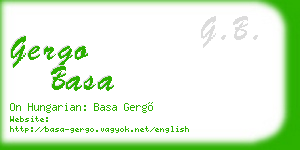 gergo basa business card