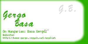 gergo basa business card